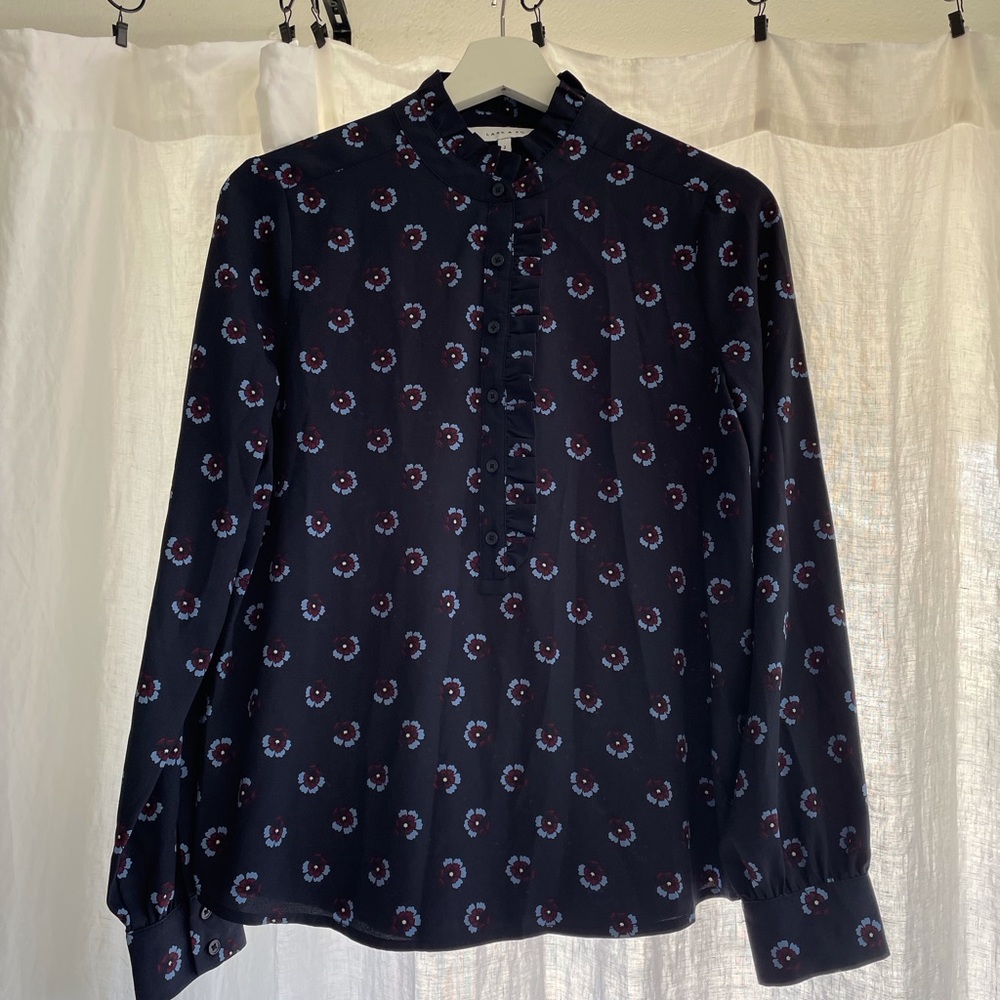 Lark & Ro Blouse Block Print